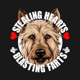 Funny Berger Picard Stealing Hearts Blasting Farts Dog Cute Puppy T-Shirt