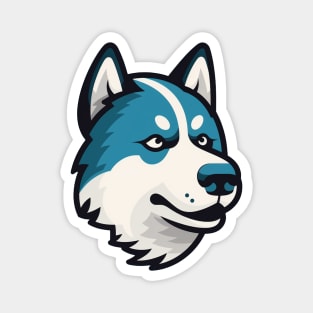 Husky Minimal Style, Love Huskies, Dog Lover Magnet
