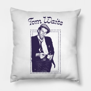 Tom Waits / Retro Style Design Pillow