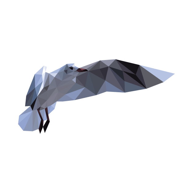 Low Poly Flying Seagull by DigitalShards