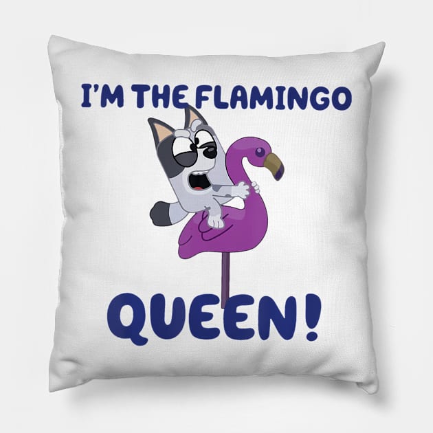 Im The Flamingo Queen Matching Family Vacation Pillow by deptrai0023