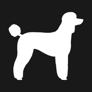 White Standard Poodle Silhouette T-Shirt