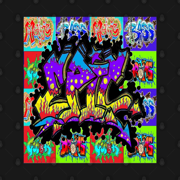 graffiti epic music pattern 2 by LowEndGraphics