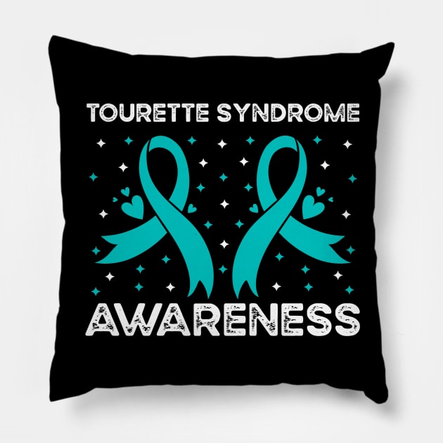 Tourette Syndrome Awareness Pillow by Geek-Down-Apparel