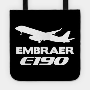 Embraer E190 Silhouette Print (White) Tote