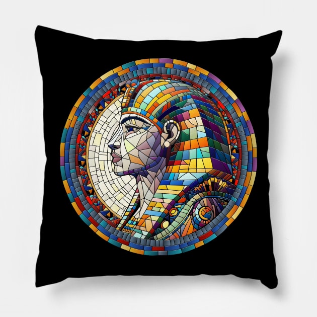 Egyptian Great Sphinx  -Mosaic Art Pillow by Nartissima