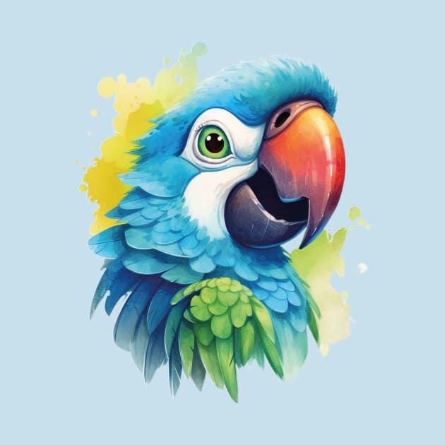 Vibrant Plumage: Exquisite Macaw Head by ConnectingtoNature