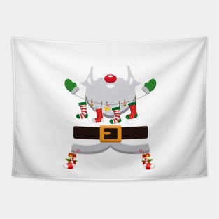 Roofer Claus Santa Christmas Costume Pajama Tapestry