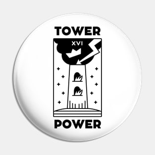 Tower Power Tarot Card Pin