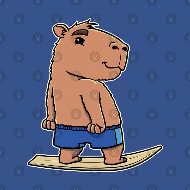 Capybara Surfer Boy Surfing by capydays