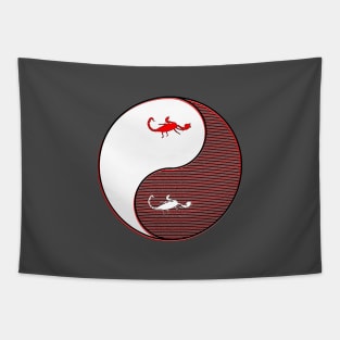 yin yang balance harmony design eastern philosophy Tapestry