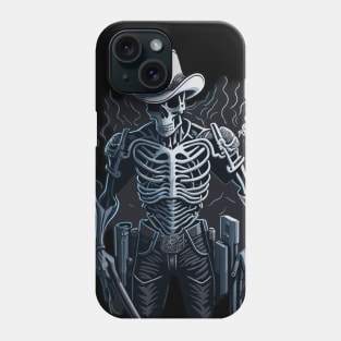 Cowboy Skeleton with Guns Phone Case