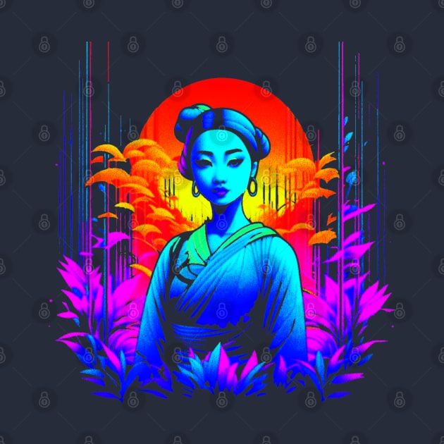 Geisha Girl in Bamboo Forest by vystudio