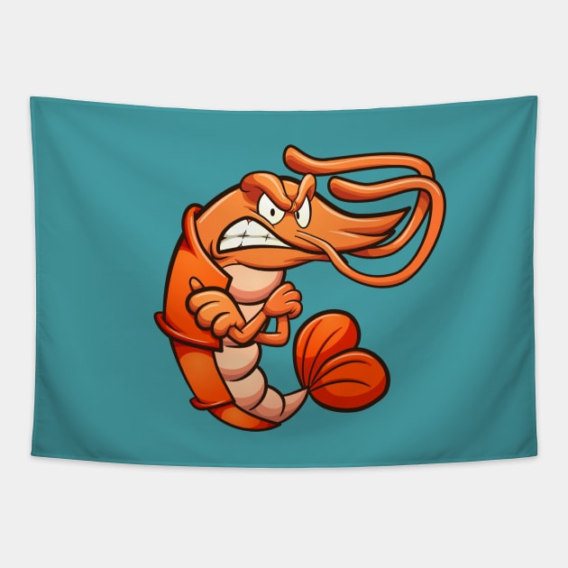 Angry shrimp Tapestry by memoangeles