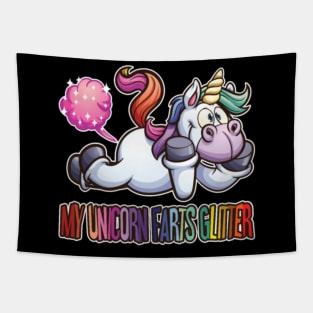 Funny Unicorn Rainbow Farts Glitter Cute Gift idea Tapestry