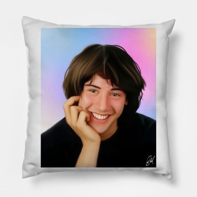 Keanu Reeves Pillow by Uglykidsophie