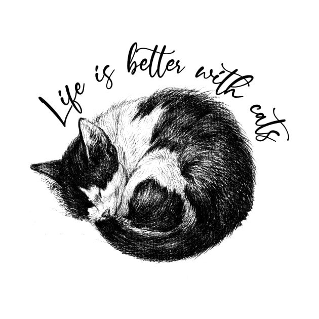 Life is better with cats by Oskyposters