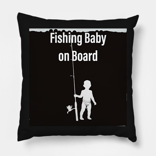 Fishing   baby Pillow by mursart68