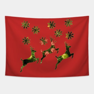 Christmas Decoration in Green and Red Tapestry