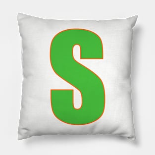 Gallant in Green: S's Defining edge Pillow