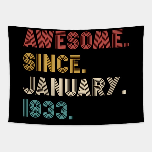 Awesome Since 1933 birthday Tapestry by TranquilTea Haven