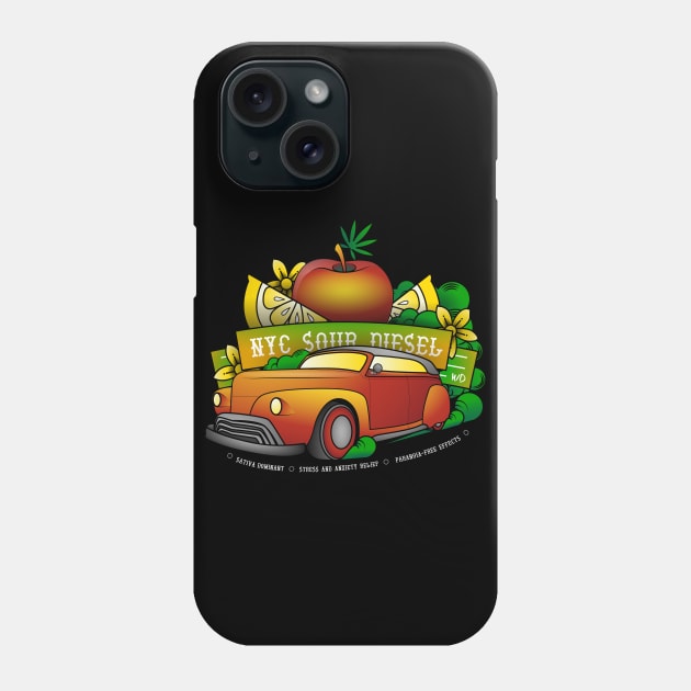 NYC Sour Diesel Phone Case by WD