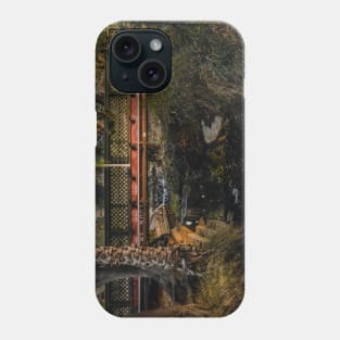 Peaceful Stream of Water Flowing under Bridge V3 Phone Case