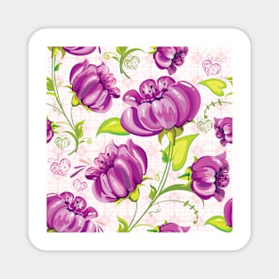 Lovely Purple Flowers Magnet