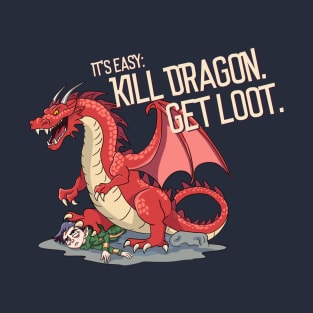 Roleplayer RPG Fantasy Elf and Dragon T-Shirt