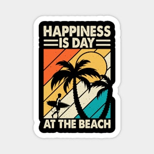 Happiness Is Day At The Beach  T Shirt For Women Magnet