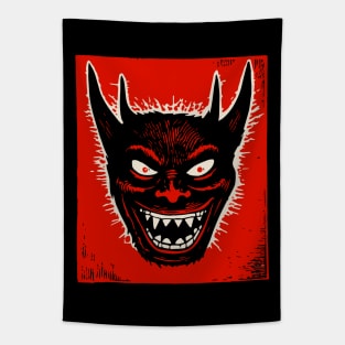 Lino Cut Devil Tapestry