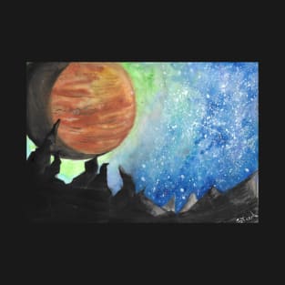 Watercolour space scene 20/10/23 T-Shirt