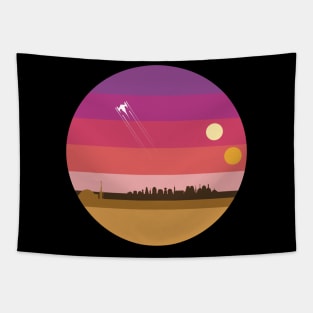 Tatooine N1 Starfighter geometric Tapestry