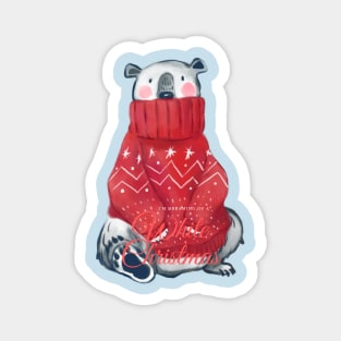 Polar Bear Christmas Magnet