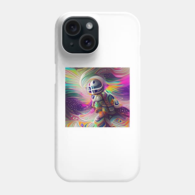 Psychedelic Astronaut Phone Case by Mihadom