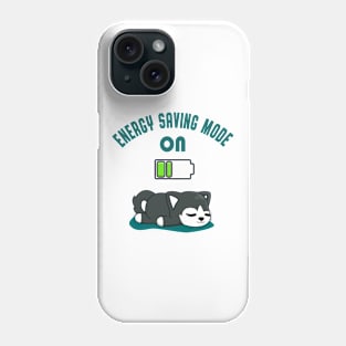 Tired Husky Battery Energy Funny Dog Fun Phone Case