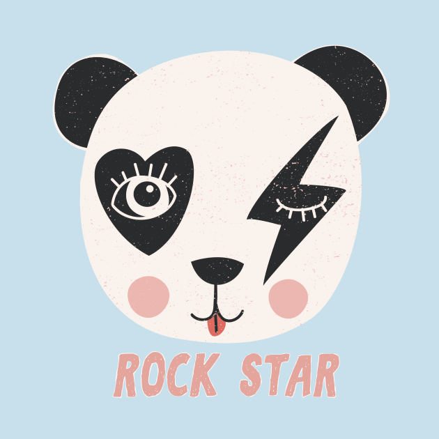 Glam Rock Star Panda Bear by LittleBunnySunshine