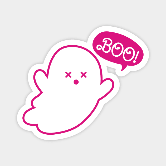 Barbie Ghost Boo Design Magnet by Lab Printopia