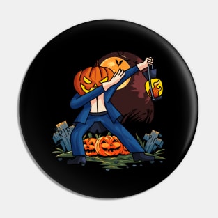 Scary Halloween Dabbing Pumpkin Pin