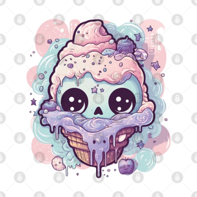 Kawaii Ice Cream Zombie Food Monsters: When the Cuties Bite Back - A Playful and Spooky Culinary Adventure! by HalloweeenandMore