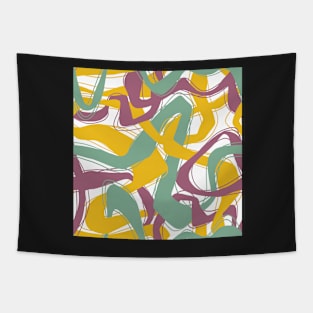 Retro coloured line Tapestry