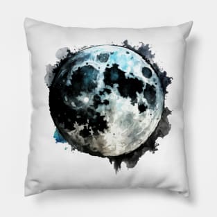 Moon Watercolor Pillow