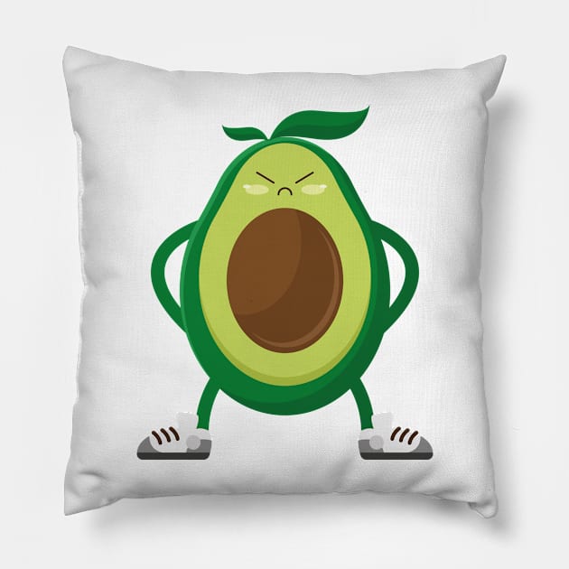 Avocado Gym Pillow by timegraf