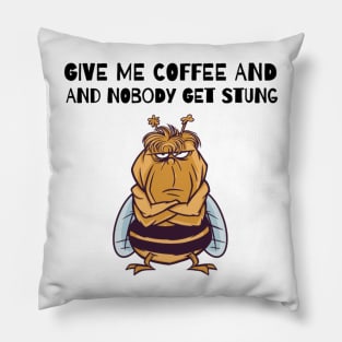 Funny Beekeeper Coffee Lover Pillow