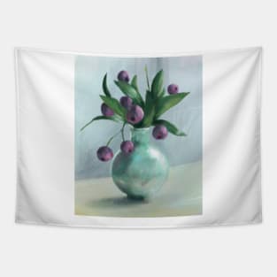 Bilberry vase painting Tapestry