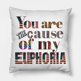 euphoria usa army textured Pillow