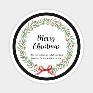 Merry Christmas Round Sticker 02 Magnet