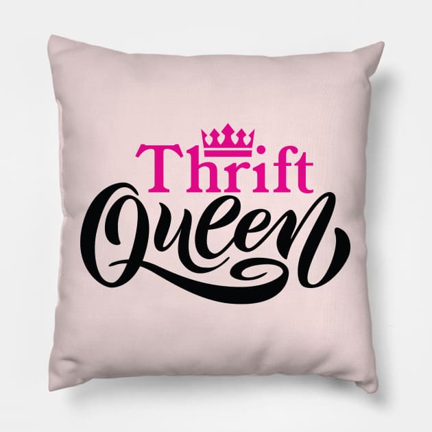 Thrift Queen Pillow by Crisp Decisions