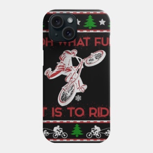 Mountain Bike Ugly Christmas Sweater Phone Case