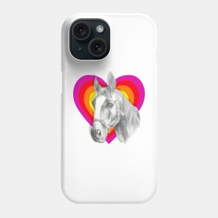 Horse in a heart! Phone Case